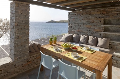 Seven two-storey furnished houses for rent at a complex of houses across the sea in Gialiskary, Kea island, Cyclades